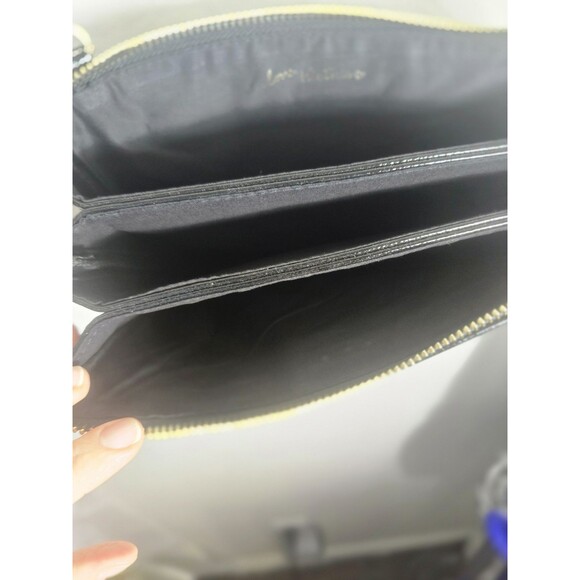 Victoria’s Secret Runway Patch Glam Crossbody Black Patent Bag NWT Chain Strap - Picture 9 of 12